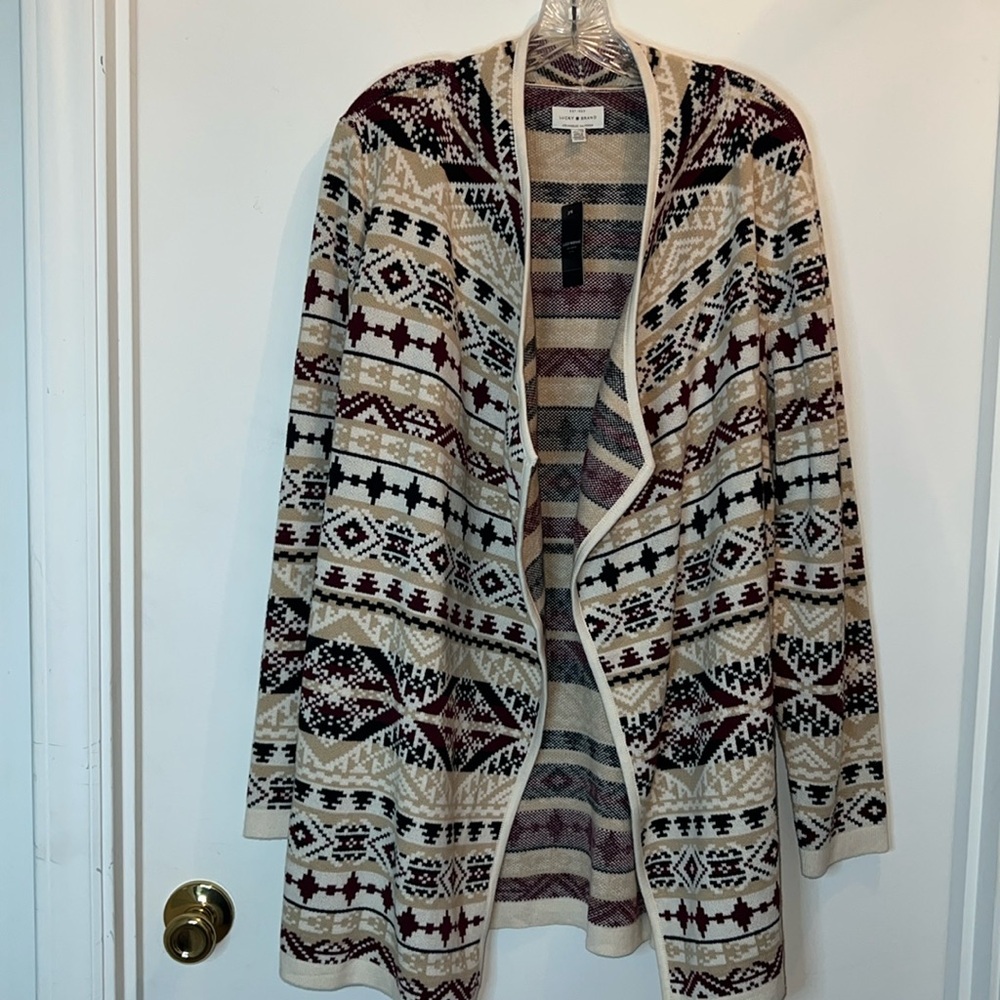 LUCKY BRAND / DRAPE FRONT CARDIGAN SWEATER